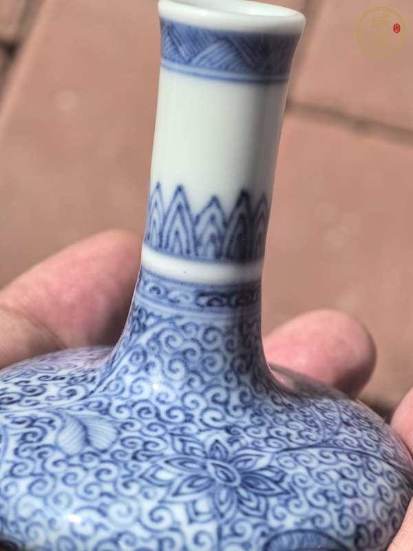古玩陶瓷青花荸薺瓶真品鑒賞圖