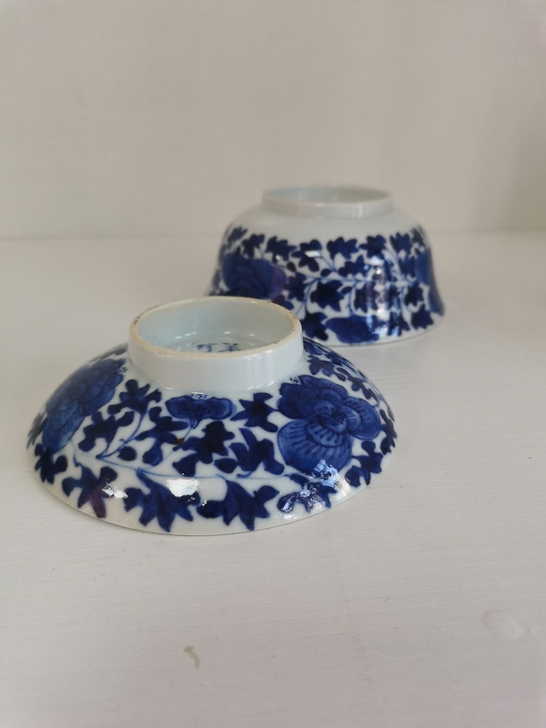 古玩陶瓷清光緒若深珍藏青花蓋碗拍賣，當前價格2800元