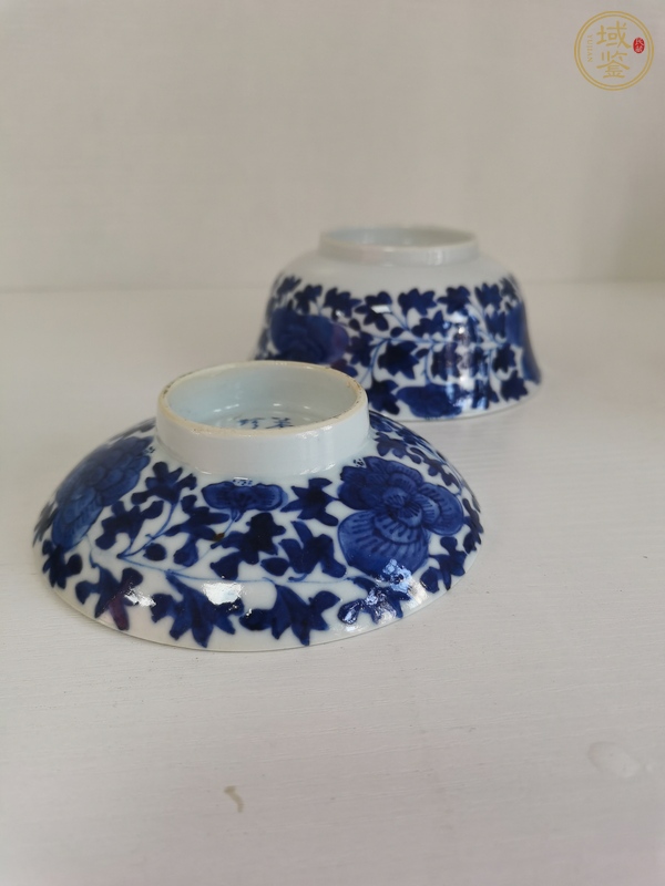 古玩陶瓷若深珍藏青花蓋碗真品鑒賞圖