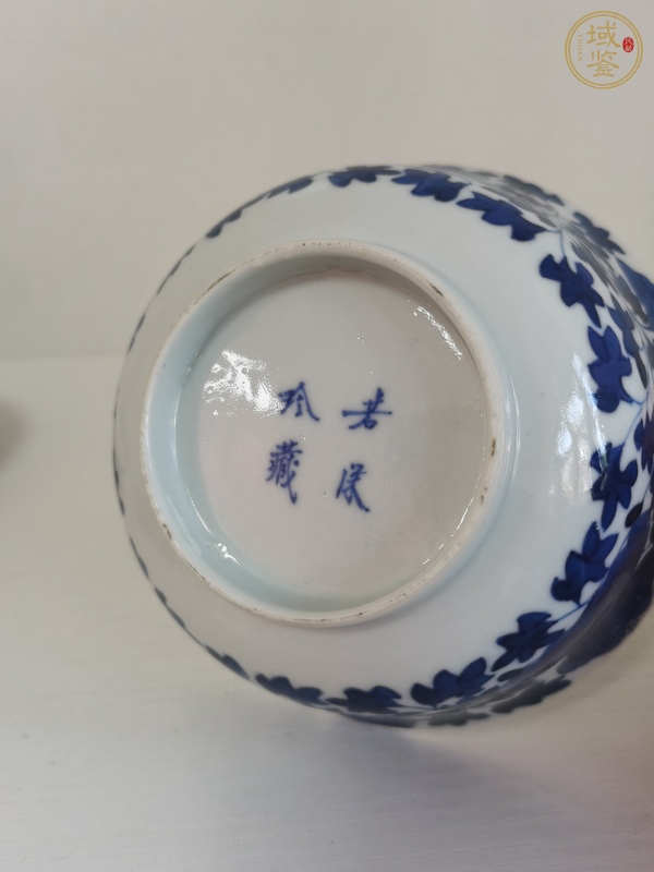 古玩陶瓷若深珍藏青花蓋碗真品鑒賞圖