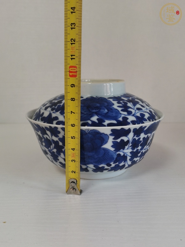古玩陶瓷若深珍藏青花蓋碗真品鑒賞圖