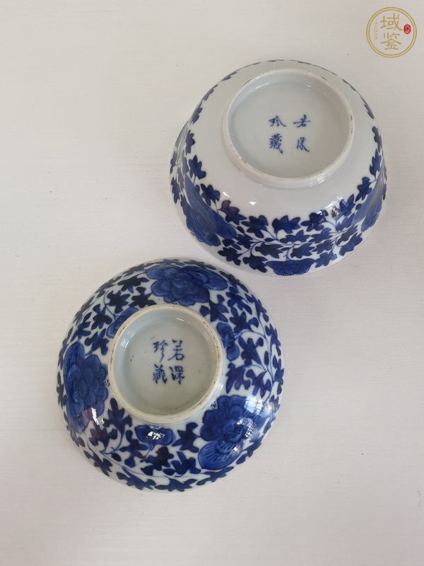 古玩陶瓷若深珍藏青花蓋碗真品鑒賞圖