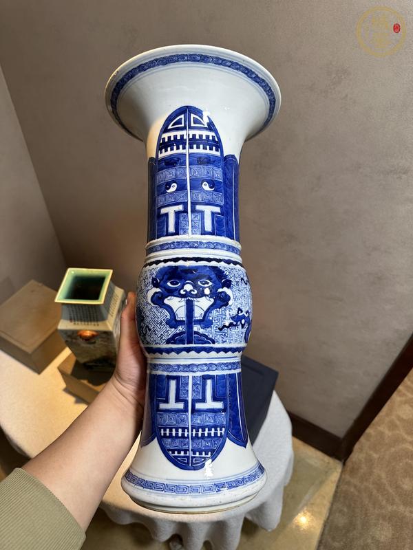 古玩陶瓷青花花觚真品鑒賞圖