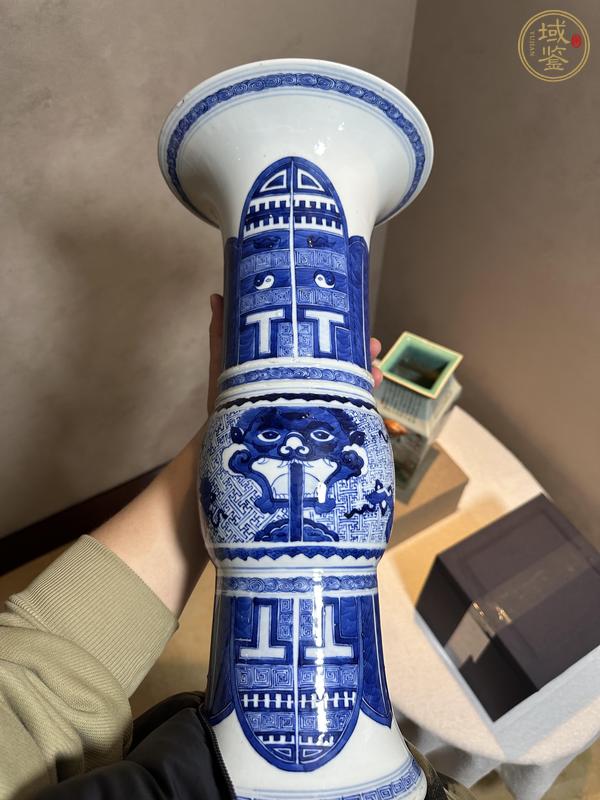 古玩陶瓷青花花觚真品鑒賞圖