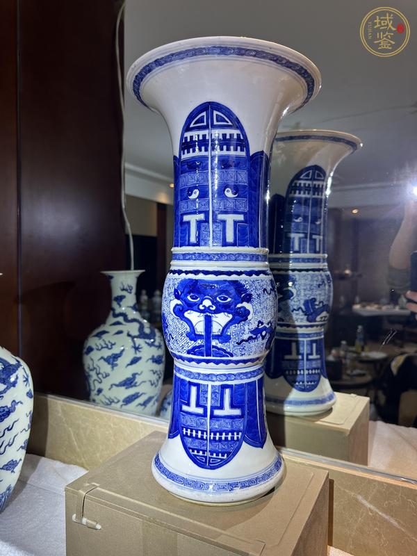 古玩陶瓷青花花觚真品鑒賞圖