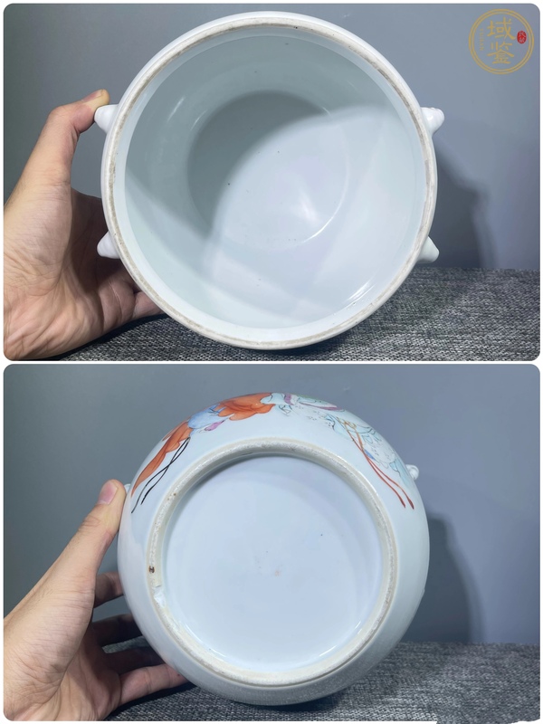 古玩陶瓷和合二仙四系粥罐真品鑒賞圖