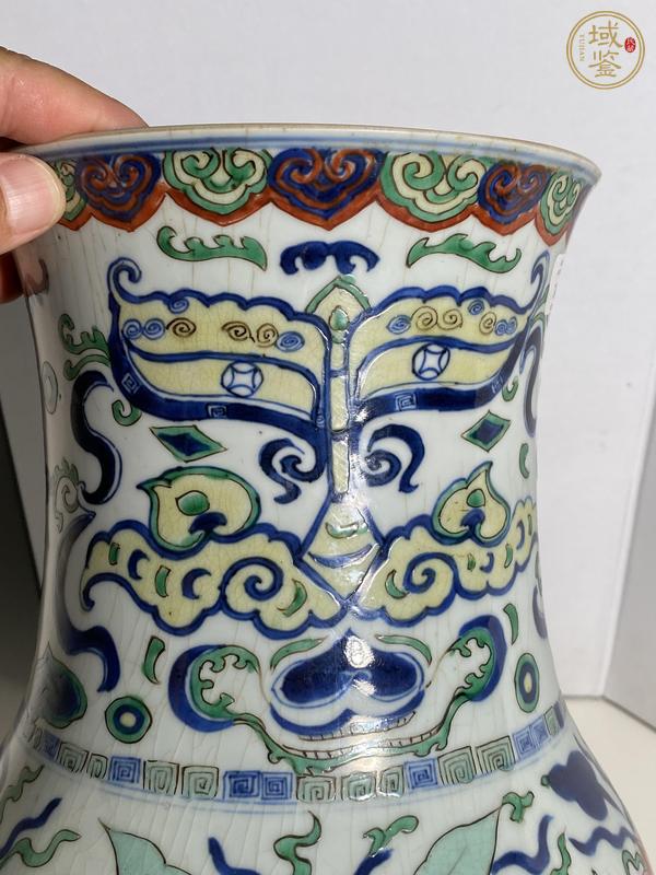 古玩陶瓷花卉紋尊真品鑒賞圖