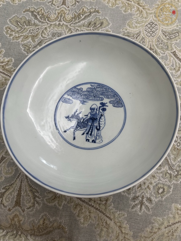 古玩陶瓷青花八仙人物碗真品鑒賞圖