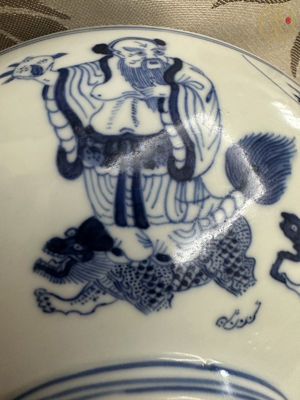 古玩陶瓷青花八仙人物碗真品鑒賞圖