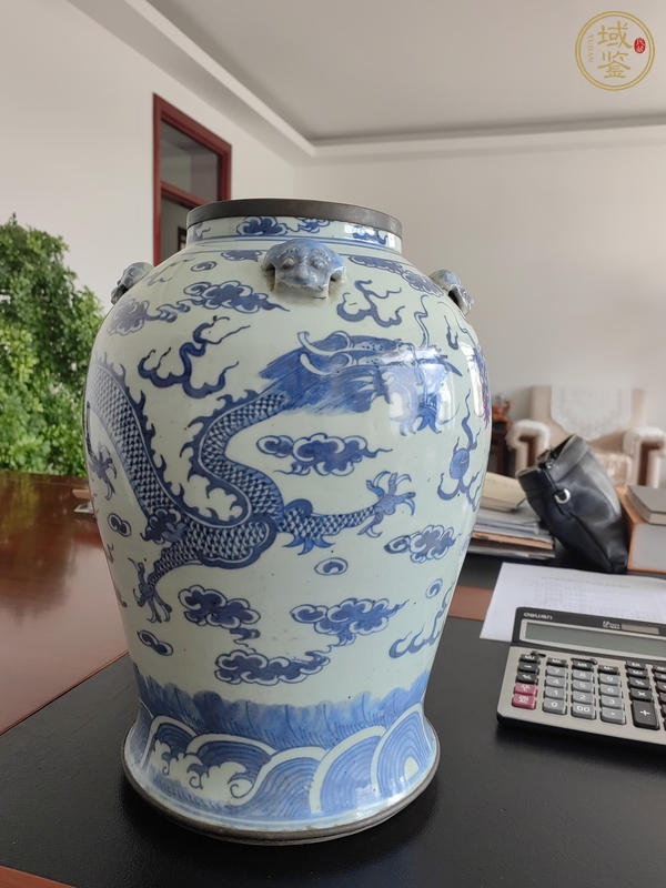 古玩陶瓷龍紋四系將軍罐真品鑒賞圖