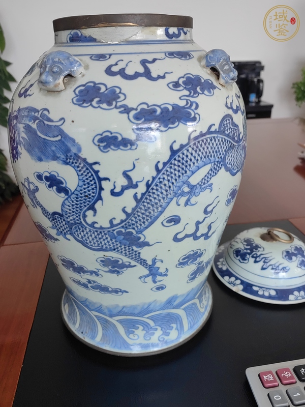 古玩陶瓷龍紋四系將軍罐真品鑒賞圖