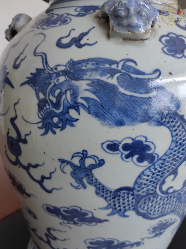 古玩陶瓷龍紋四系將軍罐真品鑒賞圖