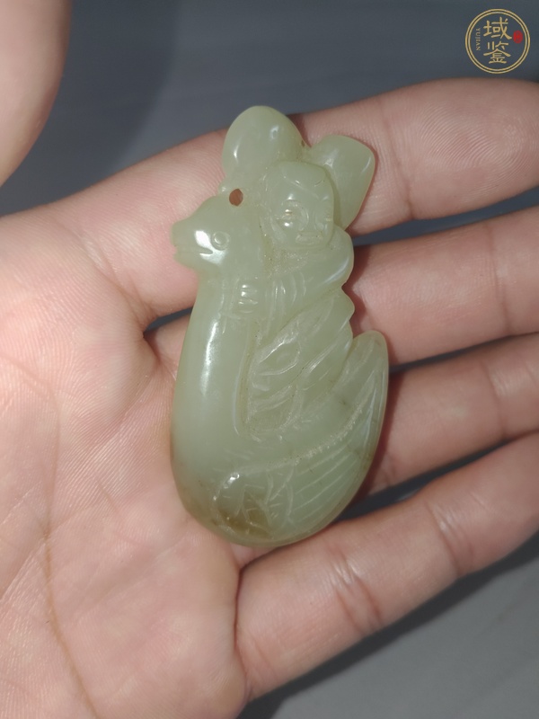 古玩玉器和田玉雕“羲之愛鵝”把件真品鑒賞圖