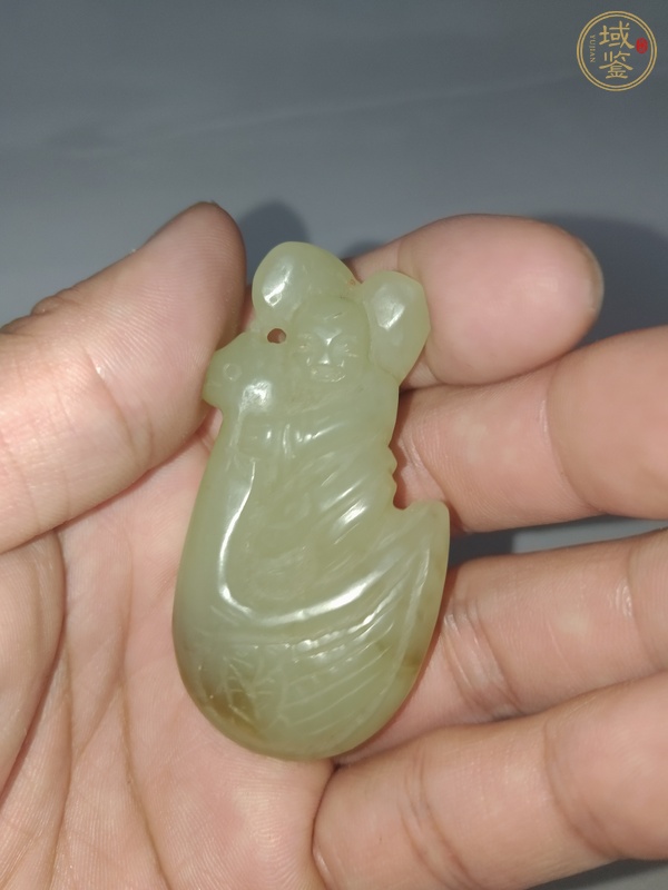 古玩玉器和田玉雕“羲之愛鵝”把件真品鑒賞圖