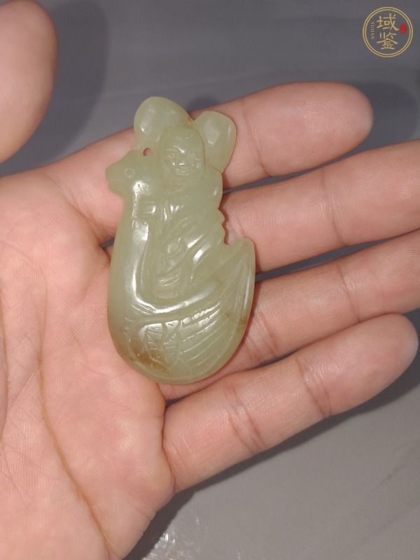古玩玉器和田玉雕“羲之愛鵝”把件真品鑒賞圖