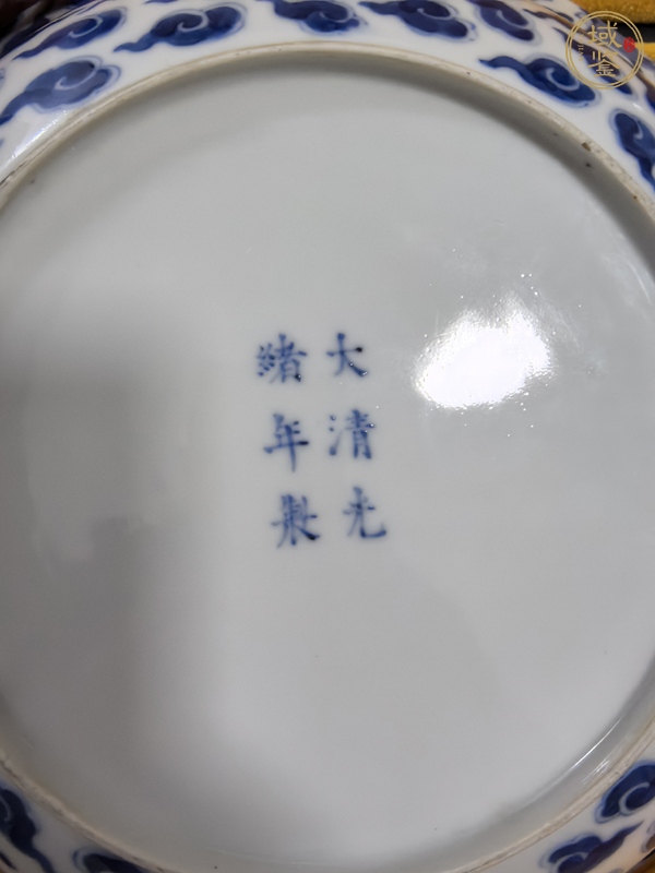 古玩陶瓷青花對頭鳳紋盤真品鑒賞圖