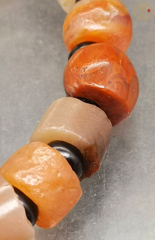 古玩玉器瑪瑙手鏈真品鑒賞圖