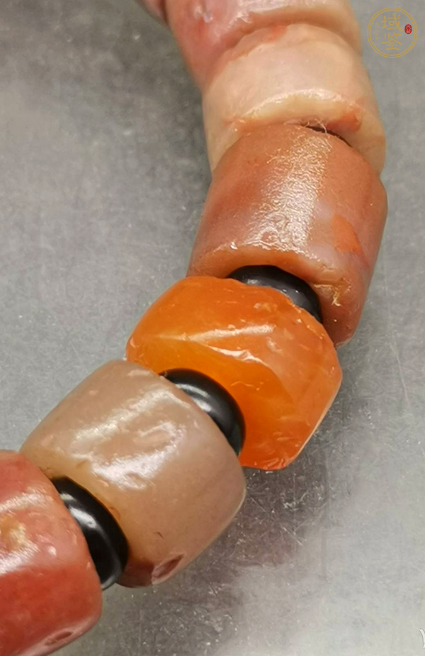 古玩玉器瑪瑙手鏈真品鑒賞圖