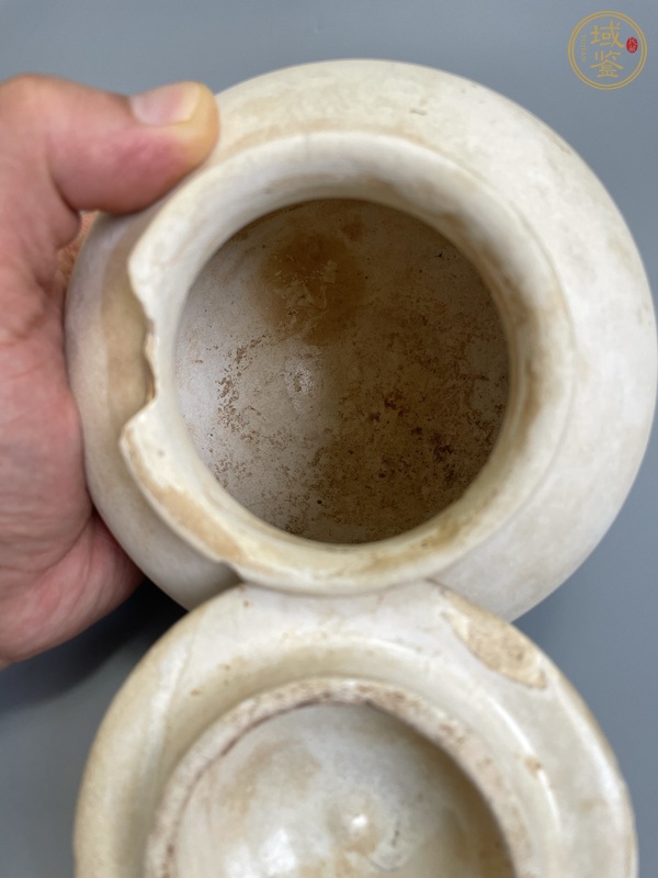 古玩陶瓷鞏縣窯白釉萬年罐真品鑒賞圖