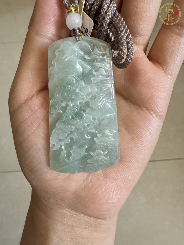 古玩玉器天然翡翠牌真品鑒賞圖