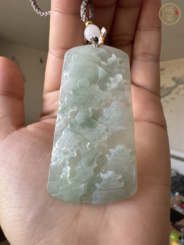 古玩玉器天然翡翠牌真品鑒賞圖