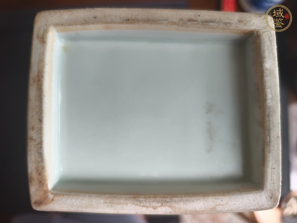 古玩陶瓷光緒青花方型鳳尾尊真品鑒賞圖