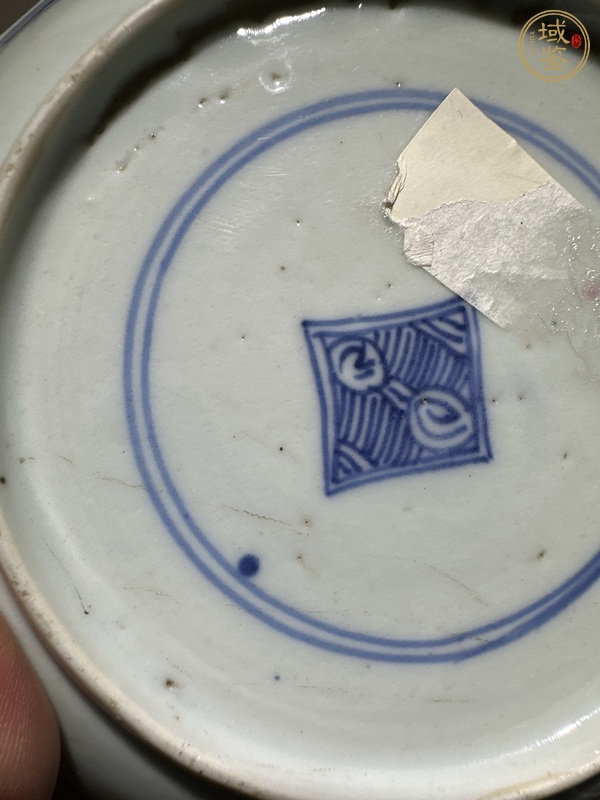 古玩陶瓷三星高照青花盤真品鑒賞圖