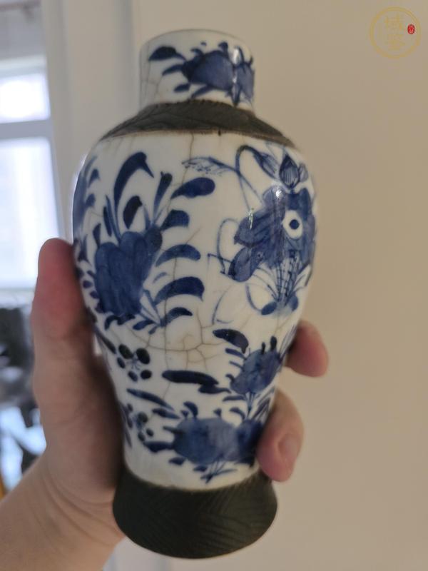 古玩陶瓷哥釉鐵銹釉青花瓶真品鑒賞圖