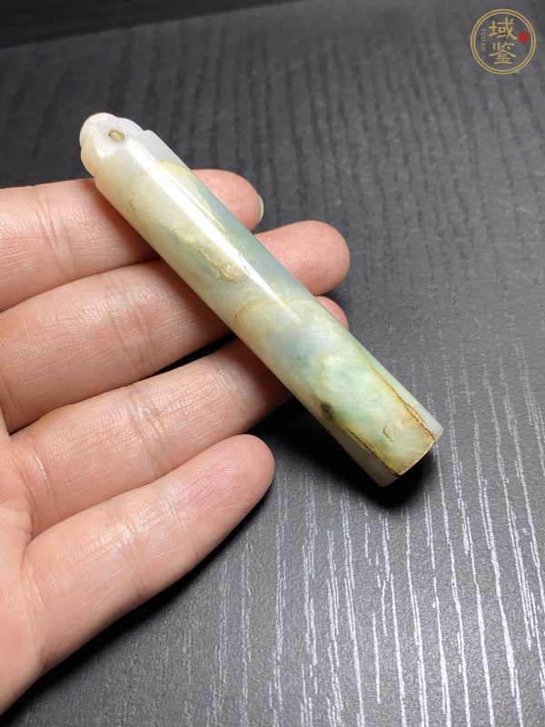 古玩玉器翡翠雕“素紋翎管”真品鑒賞圖