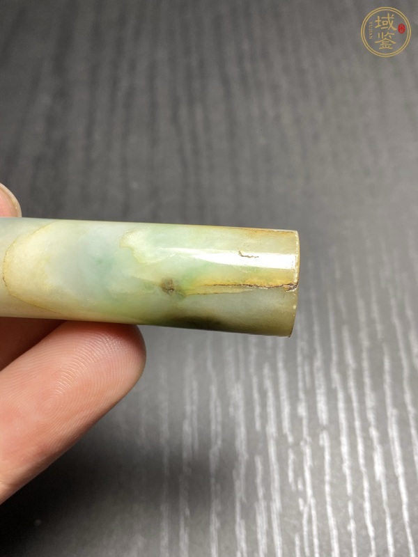 古玩玉器翡翠雕“素紋翎管”真品鑒賞圖