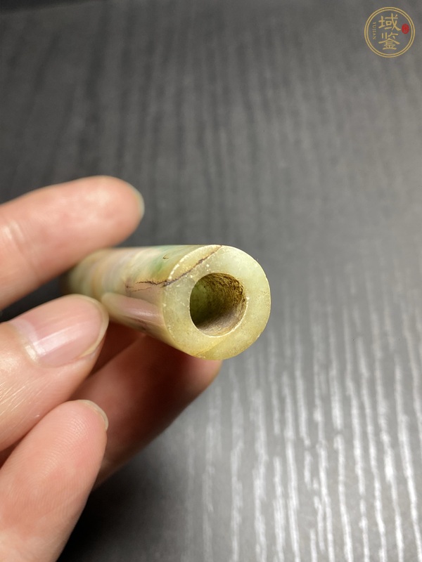 古玩玉器翡翠雕“素紋翎管”真品鑒賞圖