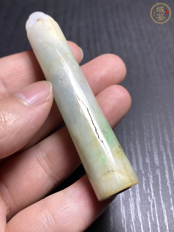 古玩玉器翡翠雕“素紋翎管”真品鑒賞圖