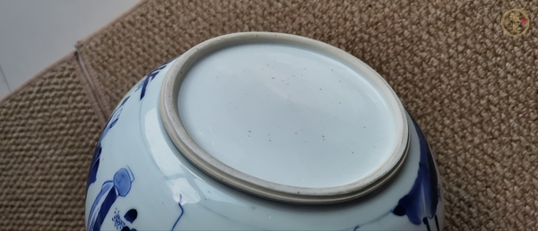 古玩陶瓷清康熙 青花人物紋粥罐真品鑒賞圖