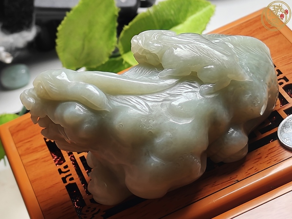 古玩玉器和田玉雕“瑞獸”擺件真品鑒賞圖