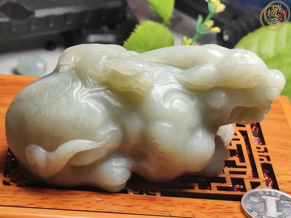 古玩和田玉雕“瑞獸”擺件真品鑒賞圖