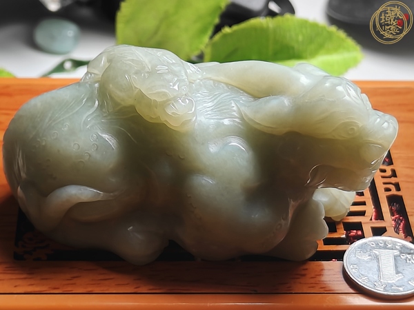 古玩玉器和田玉雕“瑞獸”擺件真品鑒賞圖