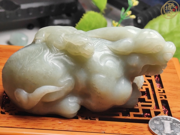 古玩玉器和田玉雕“瑞獸”擺件真品鑒賞圖