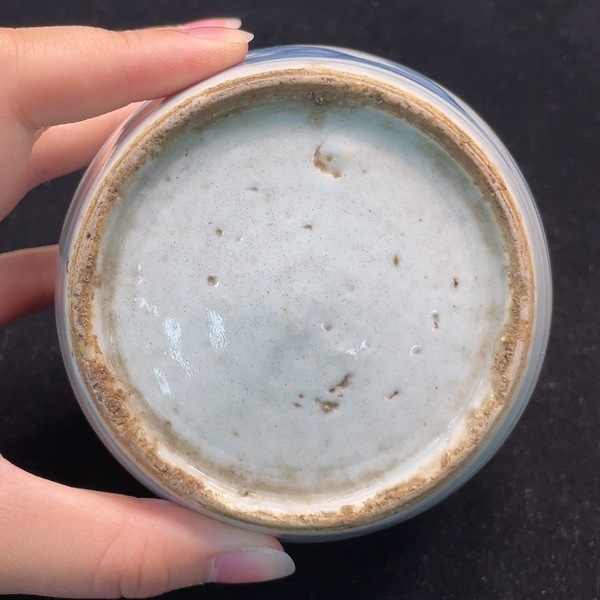古玩陶瓷清乾隆山水紋青花罐拍賣，當前價格350元