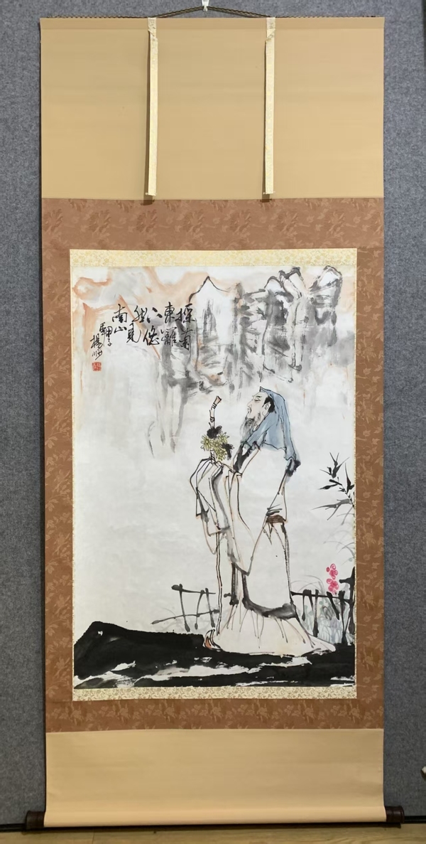 古玩轉賣吉林籍深圳名家 中美協(xié)會員 深圳畫院副院長 楊沙先生 陶淵明采菊圖 手工原裱立軸拍賣,當前價格6888元