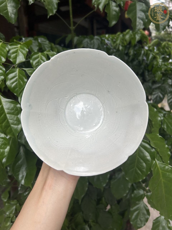 古玩陶瓷湖田窯五出筋刻花花口盞真品鑒賞圖