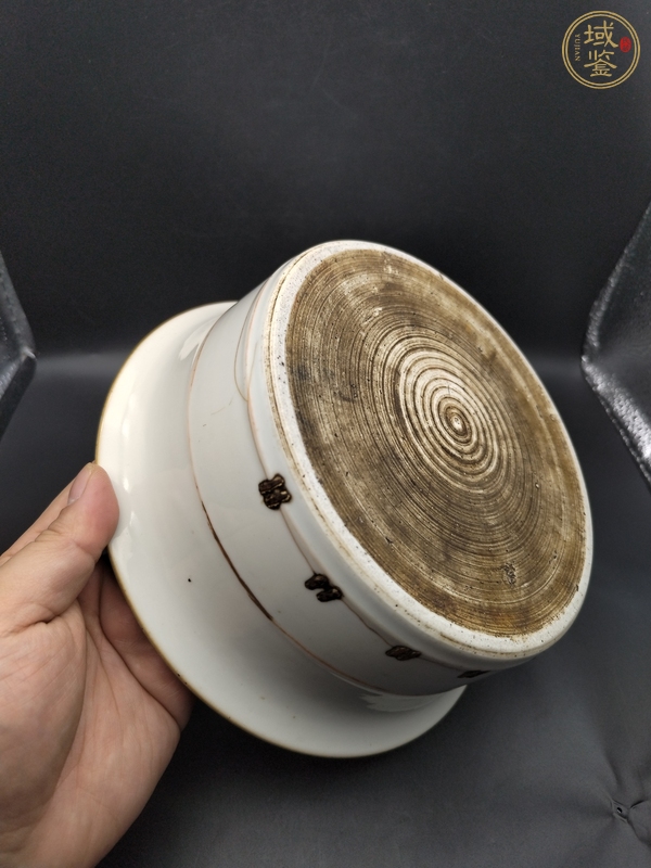 古玩陶瓷粉彩人物故事紋折沿盆真品鑒賞圖