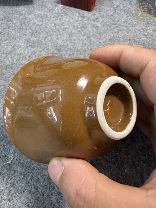 古玩陶瓷紫金釉杯真品鑒賞圖