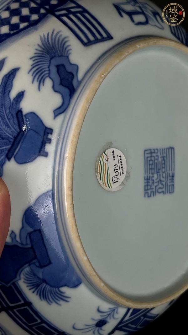古玩陶瓷青花人物盤真品鑒賞圖