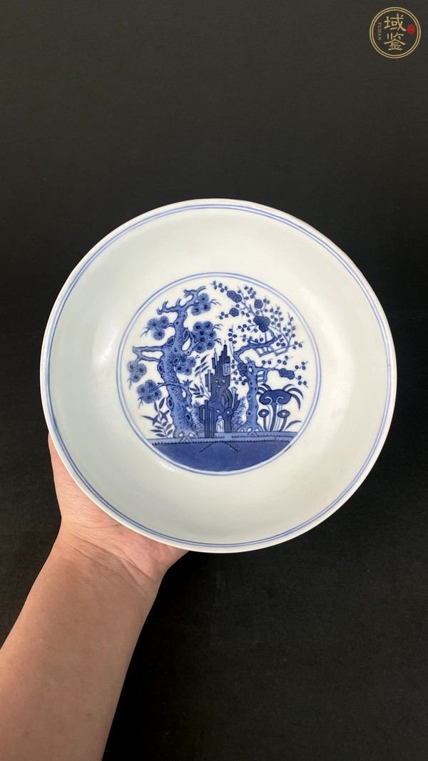 古玩陶瓷青花人物盤真品鑒賞圖