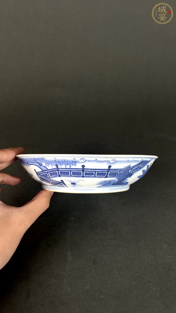 古玩陶瓷青花人物盤真品鑒賞圖