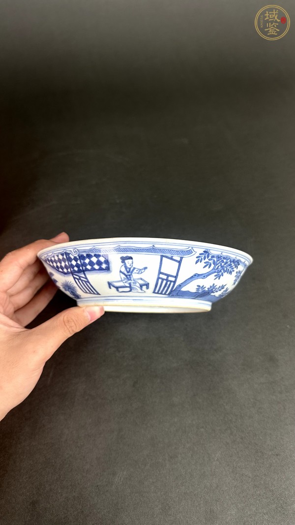 古玩陶瓷青花人物盤真品鑒賞圖