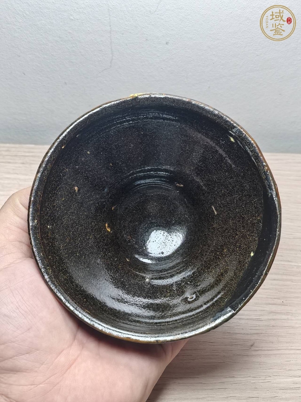 古玩陶瓷黑釉束口盞真品鑒賞圖