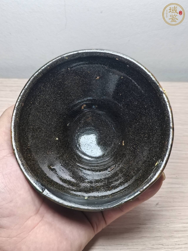 古玩黑釉束口盞真品鑒賞圖