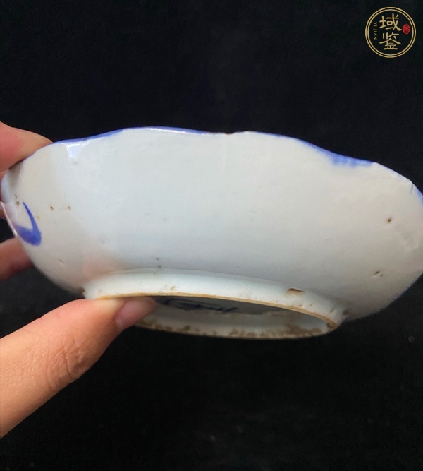 古玩陶瓷青花漁樵耕讀盤真品鑒賞圖