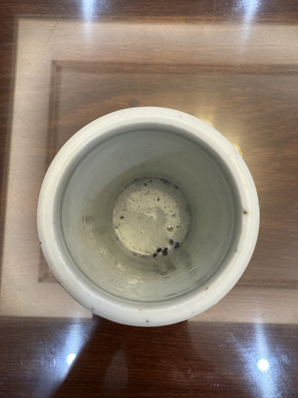 古玩陶瓷清光緒 青花封侯圖筆筒拍賣，當前價格188元